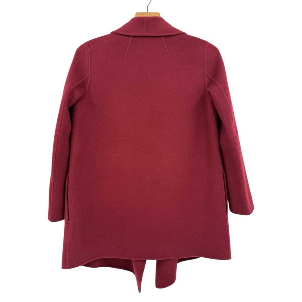 Theory Shawl Collar Clairene Jacket Wool Cashmere in Currant Size P XS - Picture 3 of 11